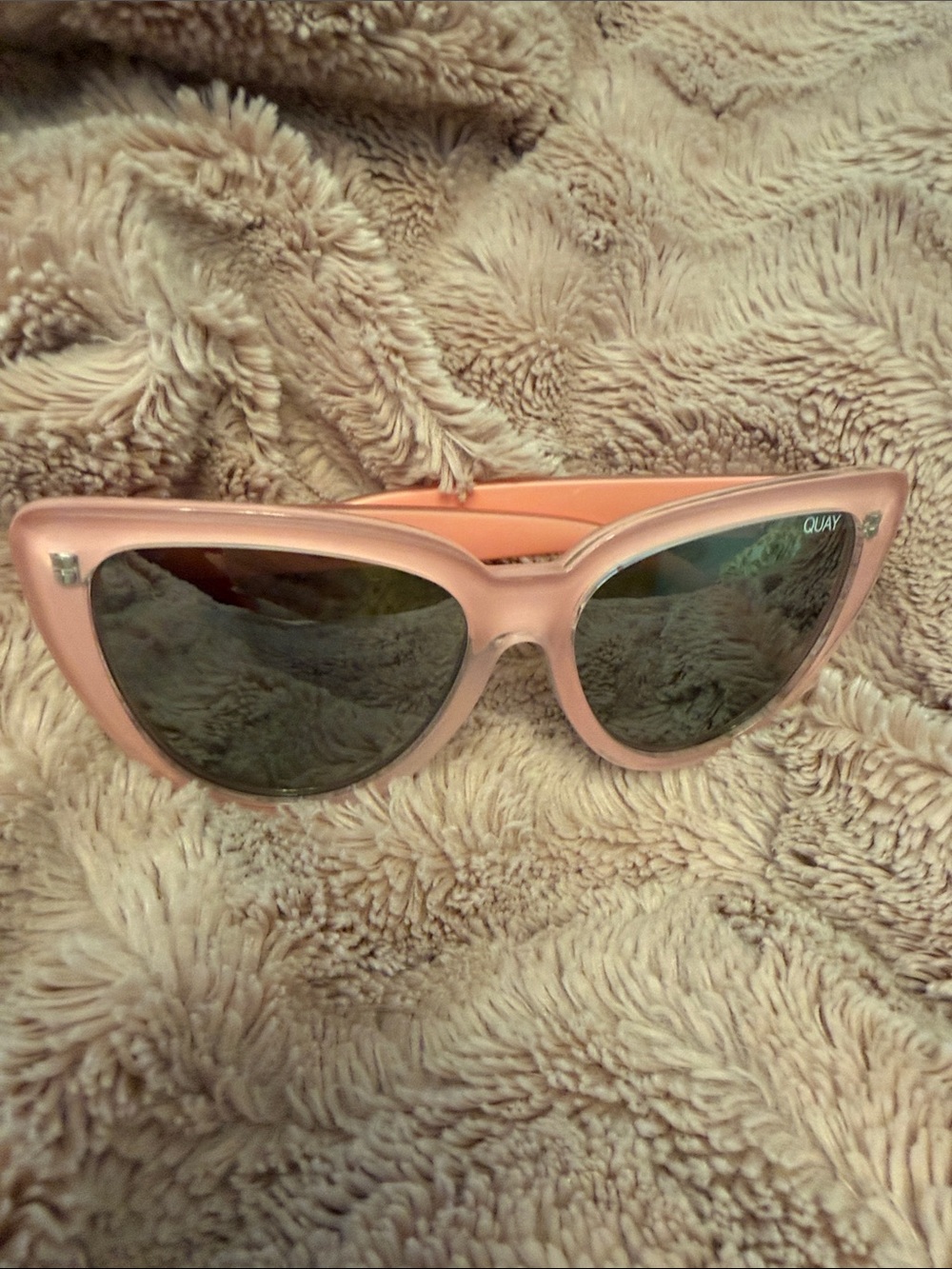 Quay Australia Light Pink Cat Eye Sunglasses